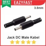 Soket Jack DC Kecil 3.5mm x 1.3mm Male Jantan DIP Kabel Power Plug In