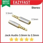 Audio Jack 3.5 to 2.5 mm Converter Adapter Konverter Adaptor Konektor