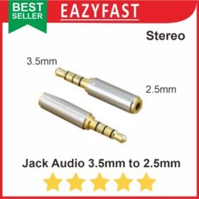 Audio Jack 3.5 to 2.5 mm Converter Adapter Konverter Adaptor Konektor