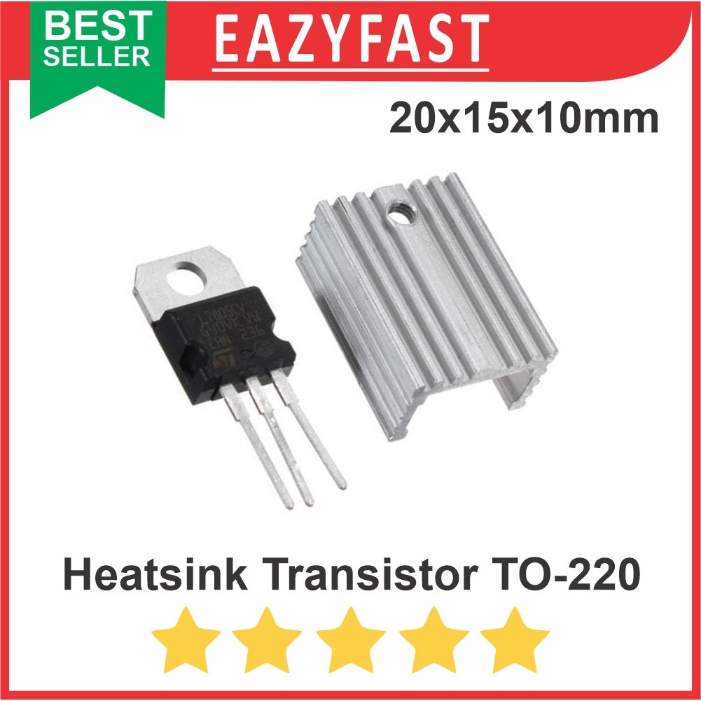 ginee_20250926150200510_7648663494.jpeg Heatsink TO 220 sirip Pendingin Transistor Aluminium Heat Sink to220 - Image 1