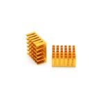 Aluminum Heat Sink Radiator Cooling Block 22x22x10mm Kuning - Image 2