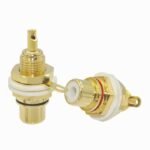 Socket RCA Audio Gold Plated Female Betina Panel 1 pasang merah putih - Image 4