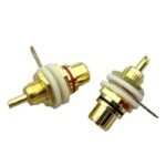 Socket RCA Audio Gold Plated Female Betina Panel 1 pasang merah putih - Image 5