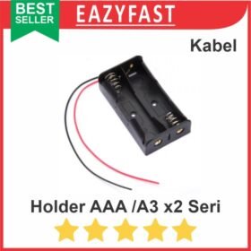 2x AAA A3 Dudukan Kotak Tempat Case Holder Rumah Box Baterai Remote