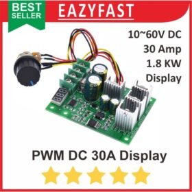 PWM DC 30A Display Variable Motor Speed Controller Dimmer Lampu LED