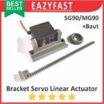 Mekanik Servo SG90 MG90 Linear Actuator Push Pull Kunci Pintu Door Lock SG MG 90 Rack Gear Rail 3D