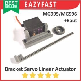 Mekanik Servo MG995 Linear Actuator Push Pull Kunci Pintu Door Lock MG996 MG996R Rack Gear Rail