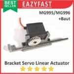 Mekanik Servo MG995 Linear Actuator Push Pull Kunci Pintu Door Lock MG996 MG996R Rack Gear Rail - Image 2