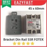 Bracket Modul Relay SSR Fotek 40 25 A Din Rail MCB Rel Panel Box Solid State Relay Breket Holder