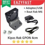 Kipas Fan Pendingin Rak 4cm GPON EPON OLT HSGQ Kabel FO Fiber Optik Optic Server Rack Hub Siku Lubang Router Jaringan