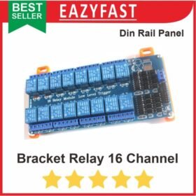 Bracket Dudukan Modul Relay 16 Channel Module MCB Din Rail Rel Panel
