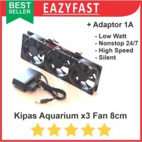 Kipas Aquarium 3 x3 3x Fan Cooler Pendingin Air Akuarium Aquascape
