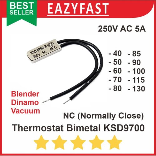 ginee_20250930165830541_2536658738.jpeg Thermostat Bimetal NC KSD9700 250V AC 5A Thermal Thermo Fuse KSD 9700 - Image 1