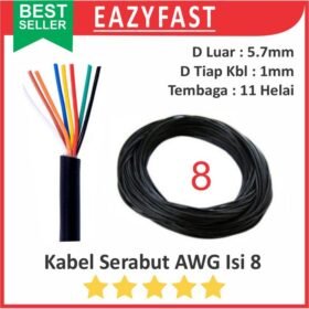 Kabel Serabut Isi 8 Multicore AWG24 AWG 24 CB GX DB Data Signal Sensor
