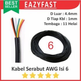 Kabel Serabut Isi 6 Multicore AWG24 AWG 24 CB GX DB Data Signal Sensor