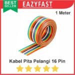 Kabel Pita Pelangi 16p 16 P Pin Jalur Rainbow Ribbon Cable IDC Strip