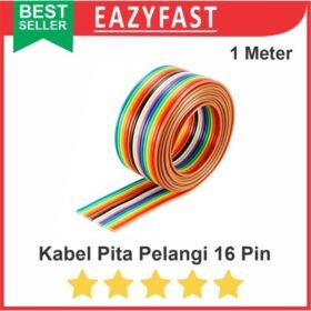 Kabel Pita Pelangi 16p 16 P Pin Jalur Rainbow Ribbon Cable IDC Strip