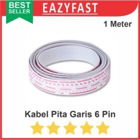 Kabel Pita ISP Warna 6 Pin Baris Jalur Way Ribbon Flat Cable 1 meter