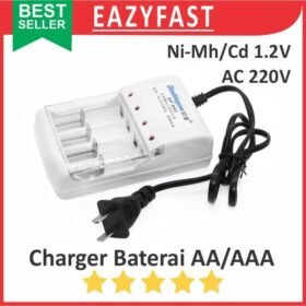 Charger Baterai AA AAA 4 Channel Ni-Mh Ni-Cd NiMh NiCd 1.2V Cas Casan Carjer Charge Recharge DP-B02