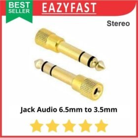 Audio Jack 6.5 to 3.5 mm Converter Adapter Konverter Adaptor Konektor