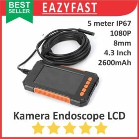 Kamera Endoscope 8mm Layar LCD Portable Endoscopi Inspection Camera Borescope Waterproof IP67