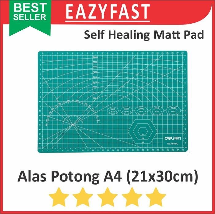 ginee_20250923111446800_7663746393.jpeg Cutting Mat Matt Pad A4 Papan Alas Potong Cutter Work Green 21x30 cm - Image 1