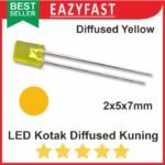 LED Kotak 5mm 5 mm Diffused Yellow Kuning Petak Persegi Panjang 2x5x7