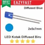 LED Kotak 5mm 5 mm Diffused Blue Biru Petak Persegi Panjang 2x5x7 mm