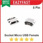 Socket Micro USB Female MK5P Connector Soket Mikro Betina 5P Konektor