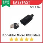 DIY Kepala Micro USB Socket Connector Male Housing Kosong Case Cable