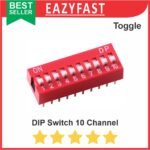 DIP Slide Switch 10 P 10P Pin Ch Channel Saklar Geser Mini Toggle PCB