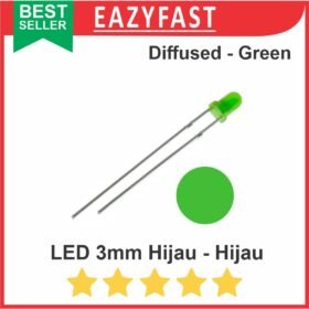 LED 3mm Diffused Hijau Green 3v 5v Arduino