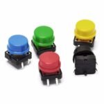 Tacticle Push Button Momentary 4 Pin Besar 12x12 x7.3mm + Cap Tutup - Image 2