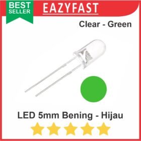 LED 5mm Clear Green Hijau