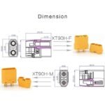 Konektor Baterai LiPo XT90 XT 90 Male Female Jack Socket Banana Plug Socket 1 Pasang Pair Battery RC Connector Li-Po XT-30 - Image 2