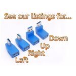 Connector Sambungan USB 3.0 Siku Bengkok L Elbow Up Atas Converter - Image 3