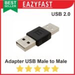 USB Converter Male to Male Jantan ke Jantan Sambungan Socket Adapter