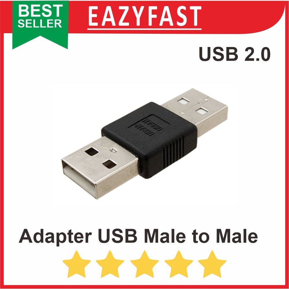 ginee_20251003105527158_9077207304.jpeg USB Converter Male to Male Jantan ke Jantan Sambungan Socket Adapter - Image 1