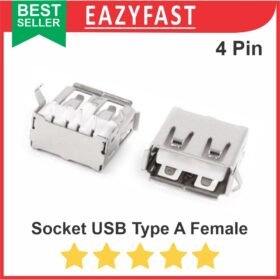 Socket Port USB Female Betina Connector 4 Pin Jack Tipe A 90 Derajat