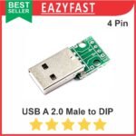 male Jantan USB 2.0 to DIP Converter Breakout Board Adapter PCB