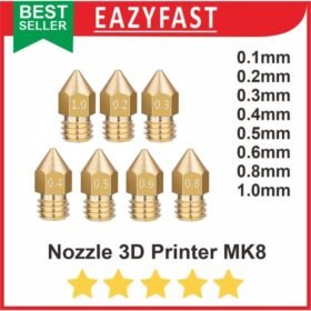 Nozzle Head 3D Printer MK8 0.1 0.2 0.3 0.4 0.6 0.8 1 Ender Ender3 Anet
