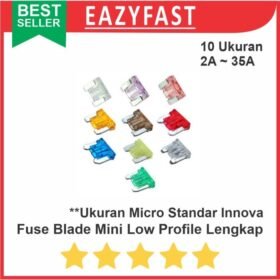 Fuse Blade Mini Micro Low Lengkap Skring Sekring Tancap Mobil Innova