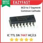 IC TTL SN 7447 N HC LS DIP Decoder BCD to 7 Seven Segment CA Common Anode Anoda SN74HC47 SN74LS47 SN74HC47N SN74LS47N 74HC47 74LS47