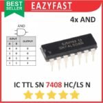 IC TTL SN 7408 N HC LS DIP Gerbang Logika AND Logic Gate SN74HC08 SN74LS08 SN74HC08N SN74LS08N 74HC08 74LS08