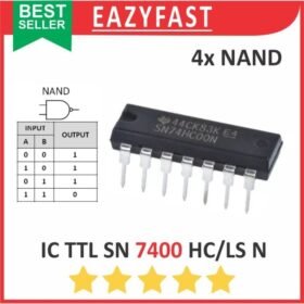 IC TTL SN 7400 N HC LS DIP Gerbang Logika NAND Logic Gate SN74HC00 SN74LS00 SN74HC00N SN74LS00N 74HC00 74LS00