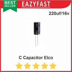 C Capacitor Elco 220uf . 16v 220uf.16v 16 volt Kapasitor Elko