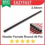 Pin Header Female Betina Row PCB 1x40 2.54mm Bulat Round Swiss