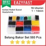 Heatshrink Tube Set 580 Pcs Isolasi Kabel Selang Bakar Heat Shrink