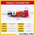 Lampu Pilot Lamp 12V DC 12 Volt Box Panel Case Casing LED Indikator 12 10 mm 12mm 10mm M10 Sedang - Image 2