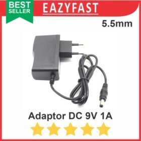 Adaptor DC 9V 1A 5.5mm 9 V Volt 1 A Ampere PSU Power Supply Trafo